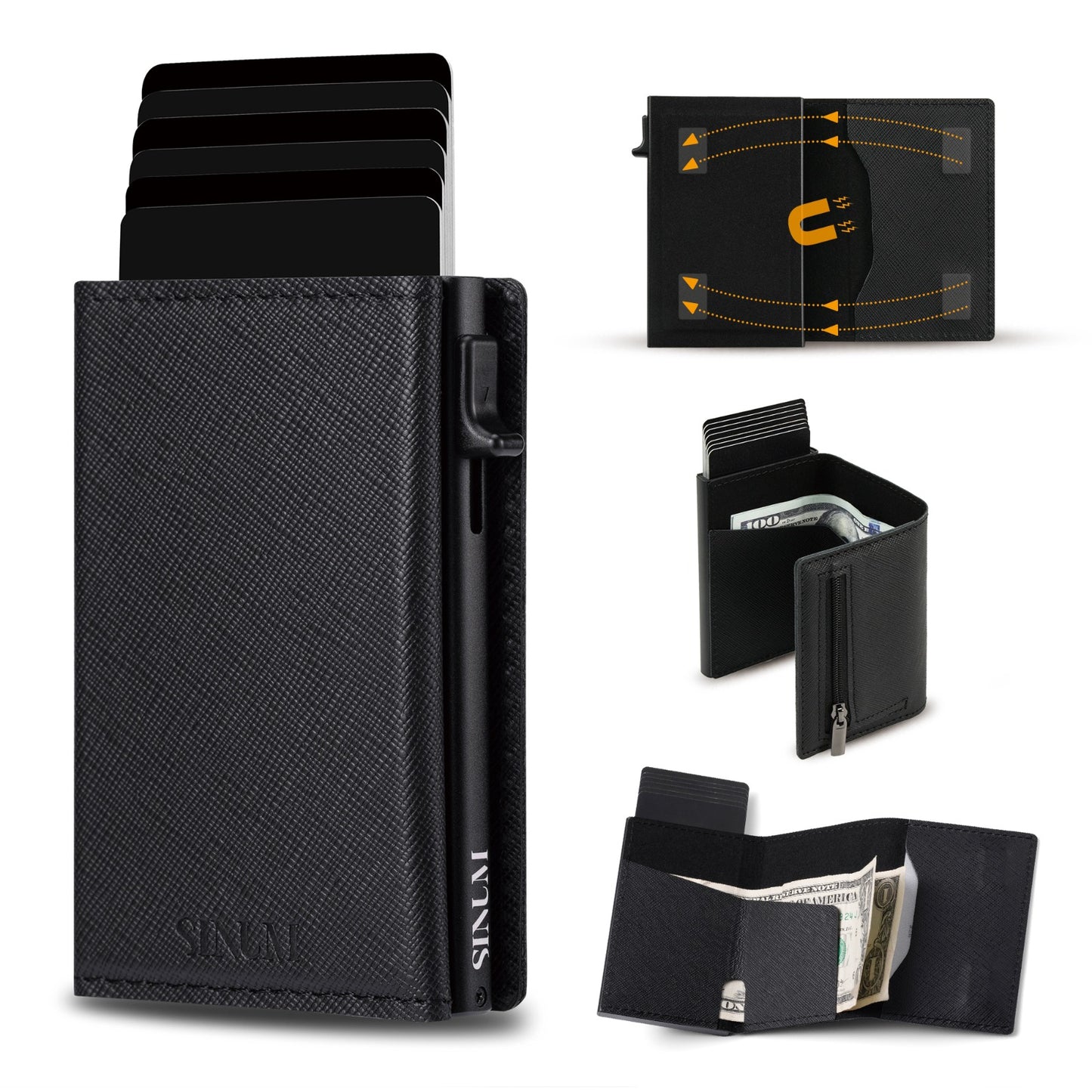 S Magnetic Saffiano Nero