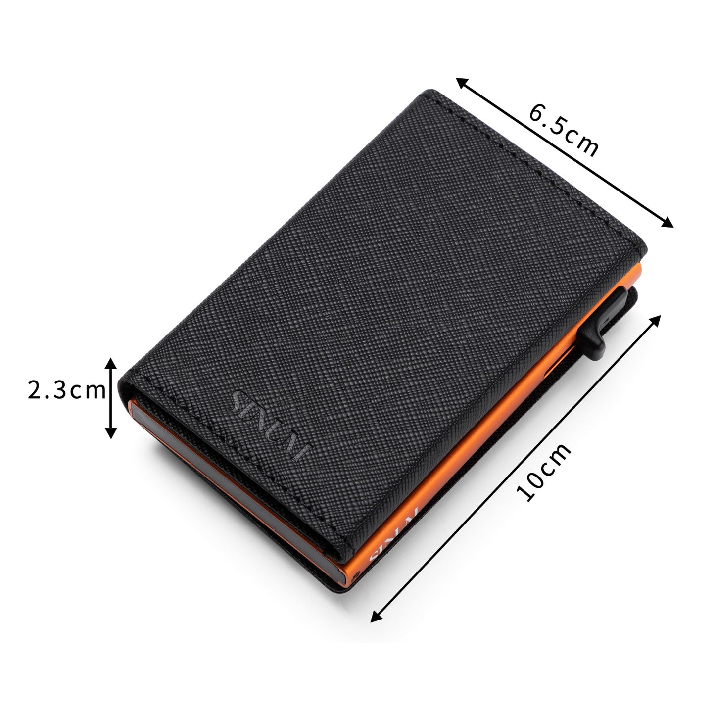 S Magnetic Saffiano Nero/Arancione