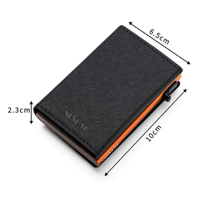 S Magnetic Saffiano Nero/Arancione