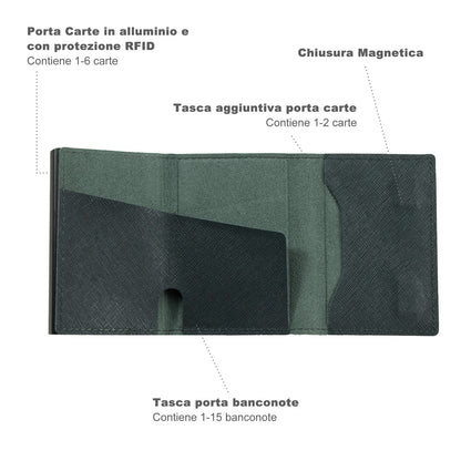S Magnetic Saffiano Verde