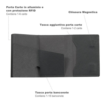 S Magnetic Saffiano Grigio